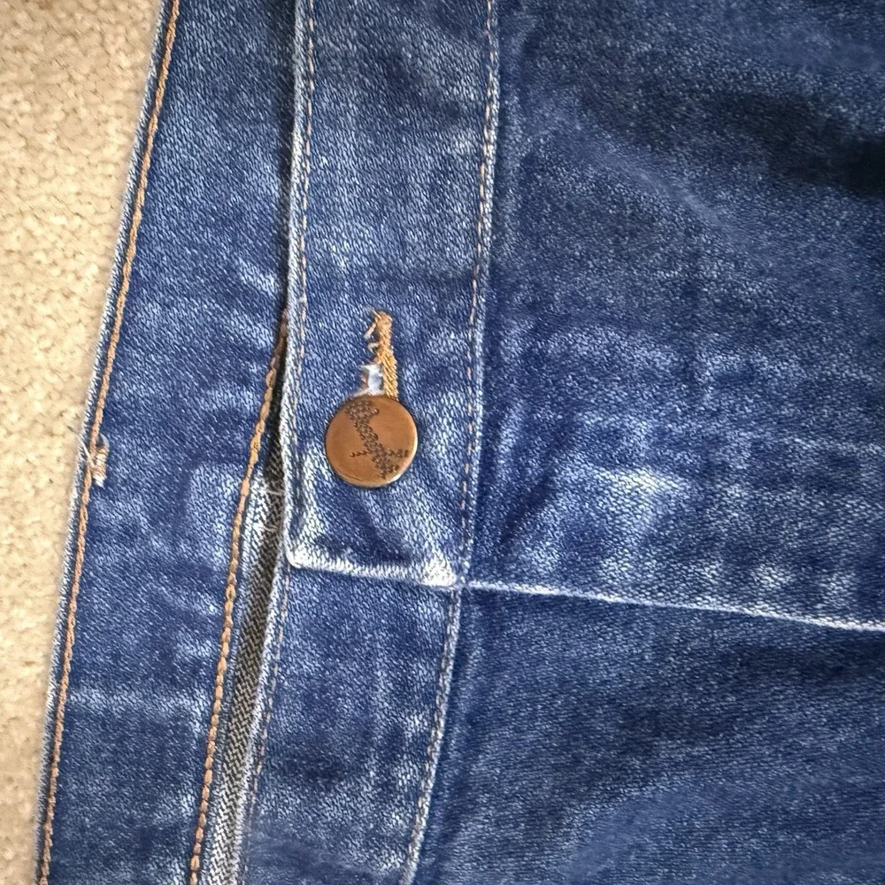 Wrangler Original Fit Cowboy Cut Men's 40x32 13MWZ Rigid Indigo Med Wash Western - Picture 3 of 8